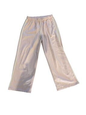 Universal Thread Wide-Leg Sweat Pants in Light Pink with Stripes Women Size S